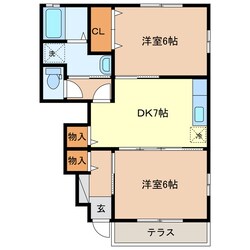 ウッドコート山下の物件間取画像